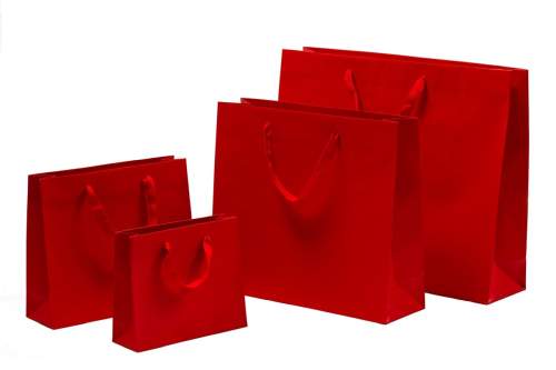 Papiertragetaschen Exclusiva rot