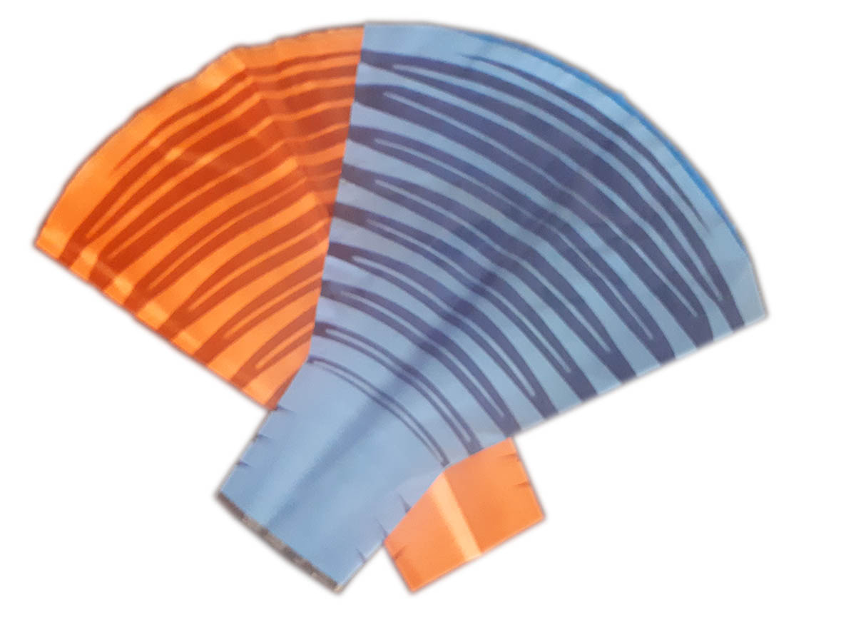 Verpackungstrichter für Schnittblumen Motiv „CRYSTAL“, 40 my, 2-seitig, 1-farbig mit Bogenrand